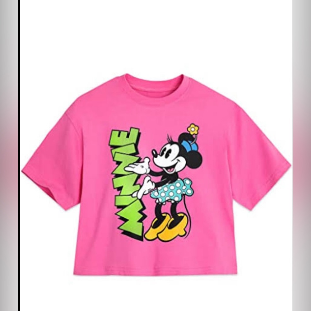 COPY - Disney Minnie Mouse Cropped Pink T-Shirt Size M💓